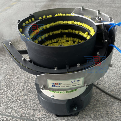 ROHS Feeder de cuenco de tornillo Automatización de potencia 200W Electromagnético vibratorio circular