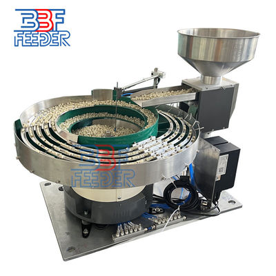 Máquina de cuenco vibratorio multilíneo giratorio Pequeñas piezas Componentes Alimentador vibratorio
