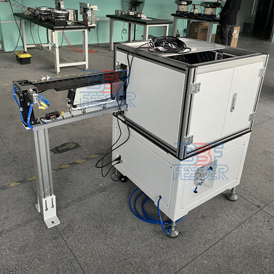 Máquina eléctrica de paso por vibración de piezas de plástico con alimentador de paso recíproco